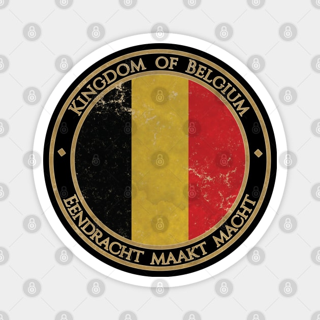 Vintage Kingdom of Belgium Europe European EU Flag Magnet by DragonXX